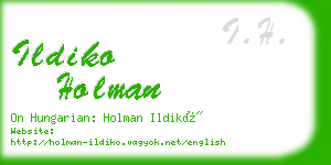 ildiko holman business card